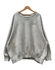 ナイキ NIKE 90s Sweatshirt スウェットシャツ トレーナー Oldnike 白タグ 前Vガゼット 刺繡ロゴ 裏起毛 灰 スウェット ロゴ グレー 2XLサイズ 104MT-2912