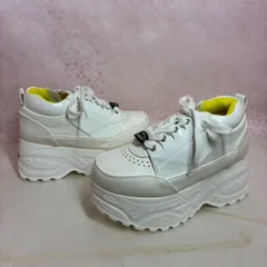 ♡新品未使用♡ 　美品　23.5cm　ヨースケ YOSUKE  　レディース 　厚底スニーカー　厚底ローカットスニーカー 　 7cm 厚底フラットソール　MY1436-281