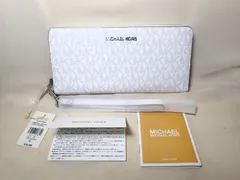 MICHAEL KORS　マイケルコース　新品未使用品・【日本限定】JET SET TRAVEL トラベル コンチネンタルウォレット ラージ - MKシグネチャー 　オプティックホワイト