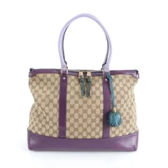 美品 グッチ GGキャンバス 282325 レザー トート バッグ 肩掛け ショルダー ハンド 本革 ブランド A4 レディース REM DR20-7【中古】