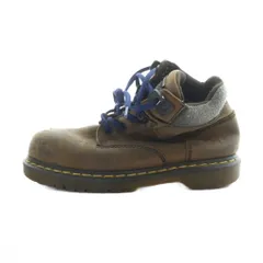 ドクターマーチン DR.MARTENS ショートブーツ ラウンドトゥ スエード ロゴ レザー 8 27cm 茶 ブラウン ■GY11 /MQ
