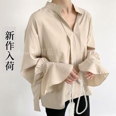 【送料無料】シフォンブラウス フレア袖 レディース シフォン ブラウス 長袖ブラウス トップス レディース フェミニン フォーマル オフィスウェア きれいめ 通勤 CCS318P215