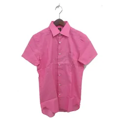 タケオキクチ TAKEO KIKUCHI タグ付き シャツ ステンカラー カジュアル 無地 シンプル 半袖 01 S ピンク /TT