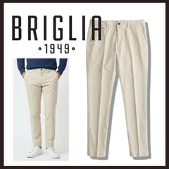 新品 未使用 ブリリア1949 BG05 ノータックテーパードパンツ ベージュXL【Briglia 1949】ノープリーツ スリムフィット