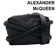 美品 アレキサンダーマックイーン ALEXANDER McQUEEN ハーネスカメラバッグ ショルダーバッグ ダブルジップ チャコールグレー メンズ 6D155のサムネイル