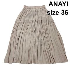 ANAYI アナイ ドットシシュウプリーツスカート 36 イエロー - メルカリ