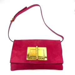 国内激レア！　TOM FORD トムフォード　Natalia ナタリア　 コンバーチブル　クラッチバッグ　ショルダーバッグ　ターンロック　スエード　ピンク系のサムネイル
