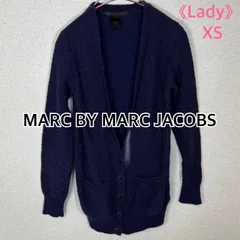 MARC BY MARC JACOBS ネップニットカーディガン ネイビー ウール混 上質素材 厚手 羽織りのサムネイル