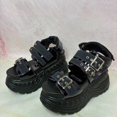 ♡新品未使用♡ 22.5cm ヨースケ YOSUKE レディース 厚底サンダル スニーカーサンダル 10.5cm 厚底フラットソール 靴 MY1440-446