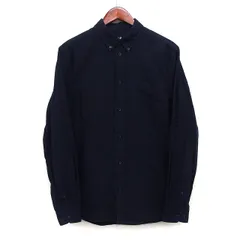 エイチ&エム H&M カジュアル シャツ 無地 シンプル ボタンダウン 長袖 コットン 綿 S ブラック 黒 /HT13