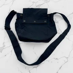 MARGARET HOWELL　マーガレットハウエル　MHL. WASHED VINTAGE COTTON POPLIN　フラップバッグ　ショルダーバッグ　ブラック　黒のサムネイル