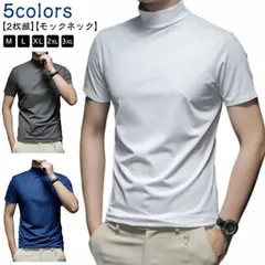 【2枚セット】ハイネック tシャツ メンズ 半袖 ゴルフウェア モックネック 無地 ハイネックシャツ オールシーズン 春 夏 ティーシャツ トップス カットソー カジュアル ゴルフtシャツ ポロシャツ#pop338