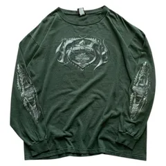 00's HARLEY-DAVIDSON LS TEE ハーレイダビッドソン 袖プリ