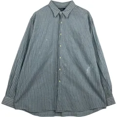 古着 ラルフローレン Ralph Lauren POLO by Ralph Lauren MERRIN 長袖 コットンストライプシャツ メンズXL相当/eaa495507