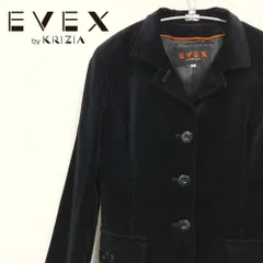 【美品!!】 EVEX by KRIZIA エヴェックス バイ クリツィア テーラードジャケット ベルベットジャケット レディース 42サイズ Lサイズ 三陽商会 古着 アパレルのサムネイル