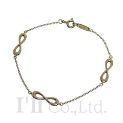 Tiffany&Co.　ティファニー　インフィニティ　エンドレス　ブレスレット　750YG　ブランドジュエリー　アクセサリー　チェーン　Au750　K18YG　イエローゴールド　18金　3モチーフ【中古】【84394】