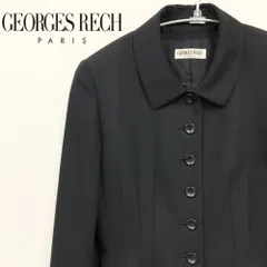 【美品!!】 GEORGES RECH ジョルジュ レッシュ テーラードジャケット ブラック レディース スリムフィット Sサイズ相当 レーヨン キュプラ アパレル 古着のサムネイル