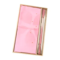 新品 帯締め 帯揚げ 2点セット ピンク 正絹 帯〆 平組 和装小物 おびあげ 絹100％