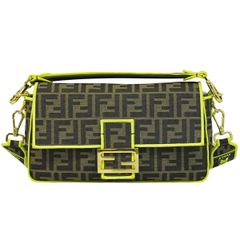 本物 フェンディ FENDI ズッカ 2WAY ショルダーバッグ ハンドバッグ ポシェット キャンバス ブラウン 8BT123 Zucca バッグ 中古 FENDI - 本物 フェンディ FENDI ズッカ 2WAY ショルダーバッグ