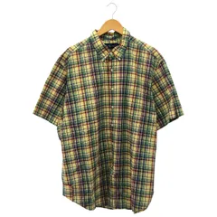 RALPH LAUREN (ラルフローレン) 半袖チェックBDシャツ イエロー XXL