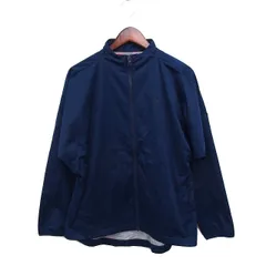 アディダス adidas GOLF フルジップアップ ジャケット アウター ロゴ L ネイビー 紺 /FT20