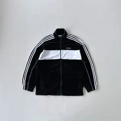 00s アディダス ベロア トラックジャケット ブラック M y2k P2577