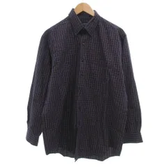 ブルックスブラザーズ BROOKS BROTHERS シャツ 長袖 M 紺 ネイビー 赤 レッド チェック柄 ボタンダウン /JS ■YHS16