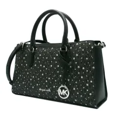 【新品】マイケルコース 35F5S4XS2I BLACK (ブラック) バッグ ハンドバッグ MICHAEL KORS ARDEN MK シグネチャー ロゴ スター プリント トップジップ ミディアム サッチェル 2WAY 斜め掛け アウトレット レディース