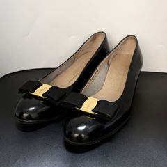 27093✨フェラガモ VARA パンプス ローヒール ヴァラリボン 黒 6C