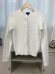 POLO RALPH LAUREN レディース ガールズ クルーネック ケーブル編み ニット カーディガン