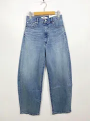 新品 AZUL basic アズールバイマウジー DENIM 美シルエット ハイウエスト カーブ デニムパンツ sizeM/ブルー ■■ レディース