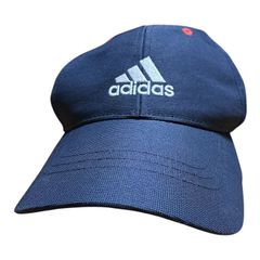 adidas キャップ ネイビー×オレンジ フリーサイズ 54-57cm