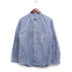 無印良品 良品計画 タグ付き ボタンダウン 長袖 シャツ チェック柄 コットン 綿 M ダークネイビー 紺 /FT42