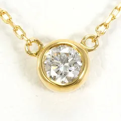 K18YG ネックレス ダイヤモンド 0.10ct 総重量約0.8g 約39cm
