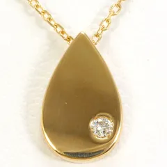 K18YG ネックレス ダイヤモンド 総重量約1.1g 約40cm