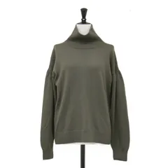 Ballsey ボールジー ニット カーキ サイズ:S(9号) | 24秋冬 エクストラファインウール ギャザースリーブ プルオーバー / 二ット | 長袖 ハイネック | トップス セーター【レディース】【中古】