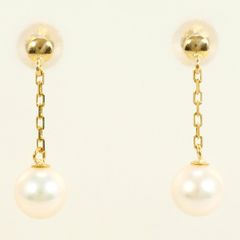 K18 ゴールド ミキモト真珠島 真珠 パール ピアス MIKIMOTO - メルカリ