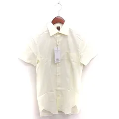 タケオキクチ TAKEO KIKUCHI タグ付き ステンカラー シャツ カジュアル 無地 シンプル 半袖 01 S イエロー /TT