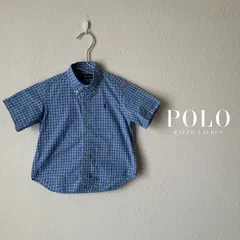 USED【POLO RALPH LAUREN】KID'S CHECK SHIRT / SAX / 110