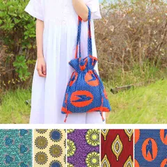 TMC キルト巾着バッグ アフリカンプリント　11726-750-650/651/652/653/654　鞄　かばん2026SS　