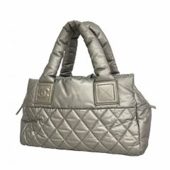 シャネル(Chanel) シャネル トートバッグ コココクーン ナイロン シルバー レディース P2492319