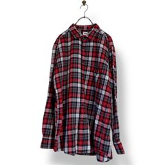 UNIQLO ユニクロ チェックシャツ 長袖シャツ レディースシャツ メンズシャツ カジュアルシャツ ネルシャツ コットンシャツ 綿100 チェック柄 レッド ブラック ホワイト 秋冬 春秋 羽織り レイヤード 重ね着 大きめサイズ XL ゆったり 体型カバー