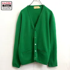 70s vintage ウール ニットカーディガン メンズ 表記Mサイズ