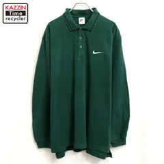 90s vintage NIKE 鹿の子 長袖ポロシャツ メンズ 表記Lサイズ