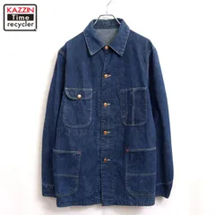 50s vintage BIGBEN シールタグ 台襟 インディゴデニム カバーオール メンズ 表記40サイズ