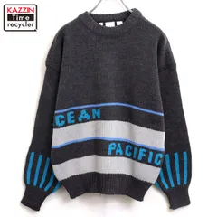 80s vintage oceanpacific 総柄 ニットセーター メンズ 表記Sサイズのサムネイル