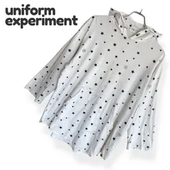 uniform experiment ギャルソン スター総柄パーカー fragment ?? サンダーロゴ メンズ M 白 黒 星柄 2016SS UE-160068 SOPH. ソフ 藤原ヒロシ 日本製 Tシャツ生地 薄手フーディー 1082KZ