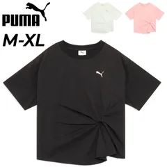 プーマ Tシャツ 半袖 レディース PUMA ESS エレベーテッド クール フロント ノットS/S Tee フロントツイスト 女性 無地 半そで 吸水速乾 接触冷感 スポーツウェア  レディースウエア   キレイめ おしゃれ スポーツMIX /693768