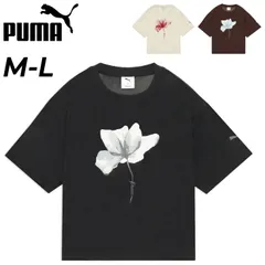 プーマ Tシャツ 半袖 レディース PUMA ESS ESS エレベーテッド シアー S/S Tee クルーネックT 透け感 シアー素材 女性 フラワー お花 プリントT 半そで スポーツウェア  レディースウエア  おしゃれ スポーツMIX /693771