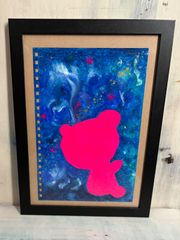 おかもとみわこ シルクスクリーン 版画 ゾウ 風船 青空 344/500 - メルカリ